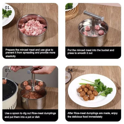 Stainless Steel Meatball Maker for Perfectly Shaped Balls