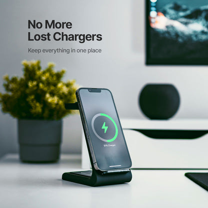 Wireless Charging Hub for Phone, Smartwatch & Earbuds – 3 Devices