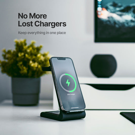 Wireless Charging Hub for Phone, Smartwatch & Earbuds – 3 Devices