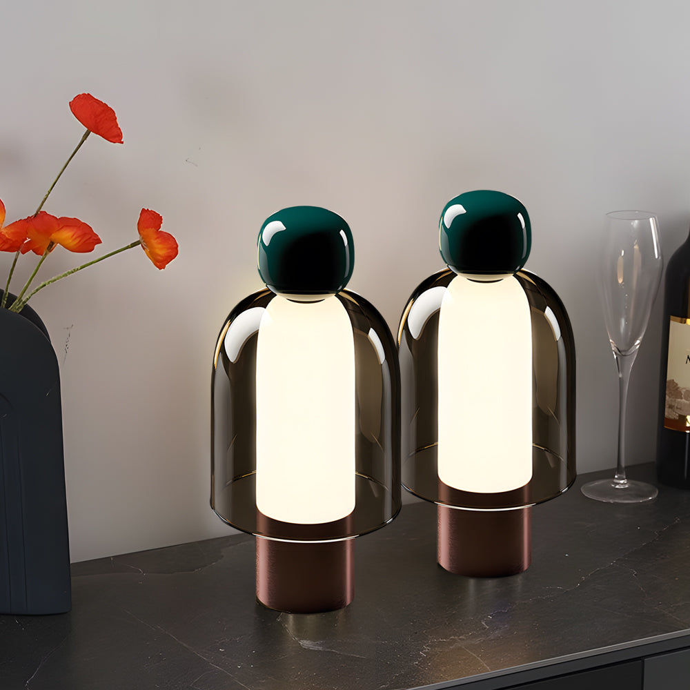 Adjustable LED Desk Lamp in Stylish Glass Design