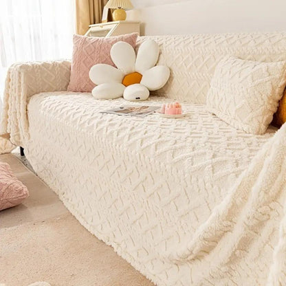 Luxurious Plush Sofa Protector Cover