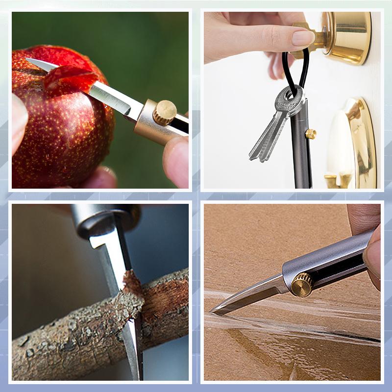 Keychain with Retractable Blade for Convenient Use