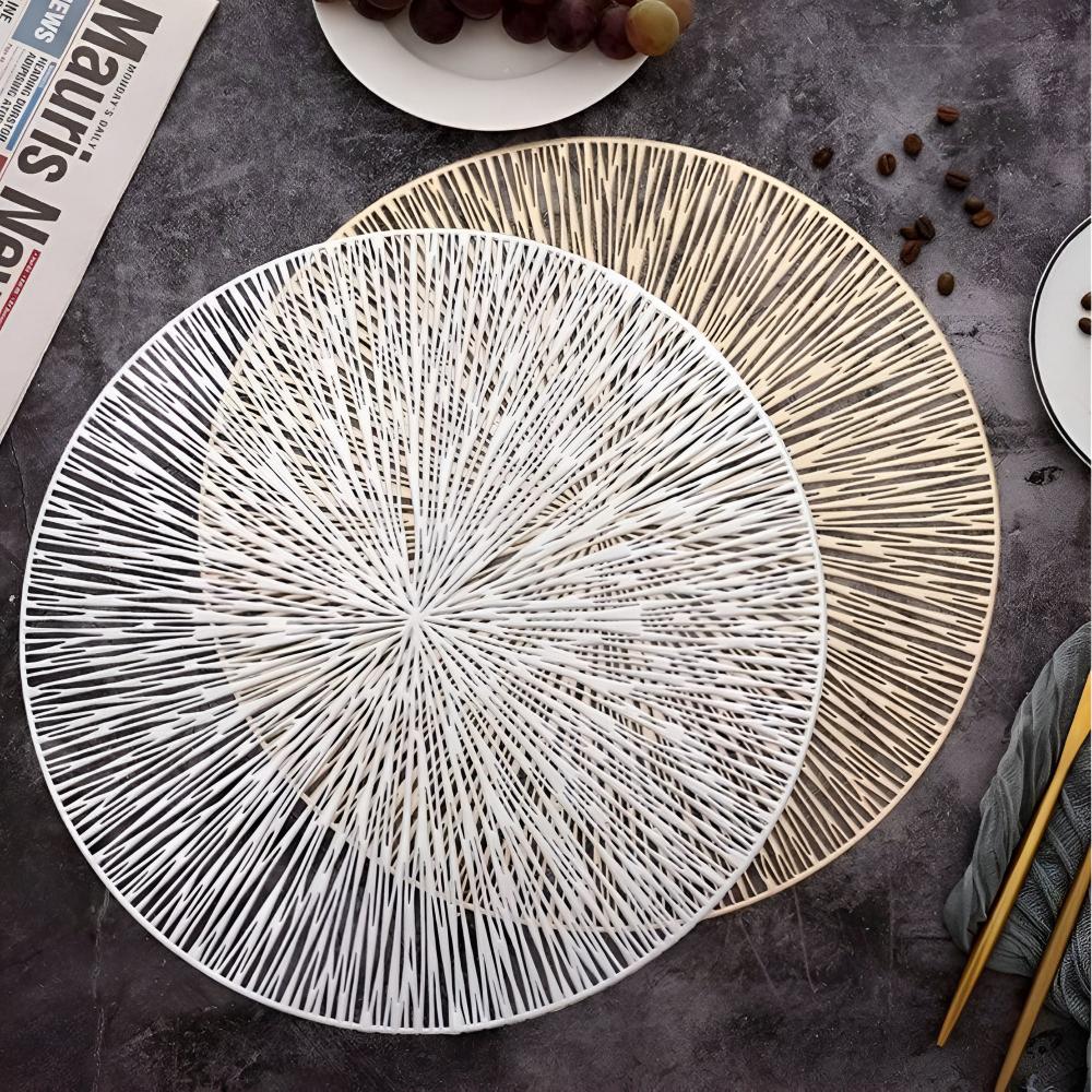 Luxe Metallic Dining Protector Mat