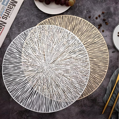 Luxe Metallic Dining Protector Mat