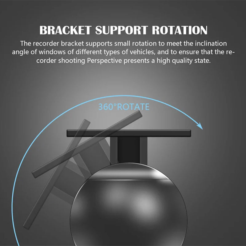 360° Rotating Mini Dash Camera with 1080P HD Resolution