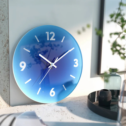 Modern Decorative Wall Clock with Glass Design