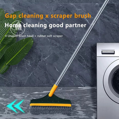 Dual-Function Floor Cleaner with Squeegee and Rotating Handle
