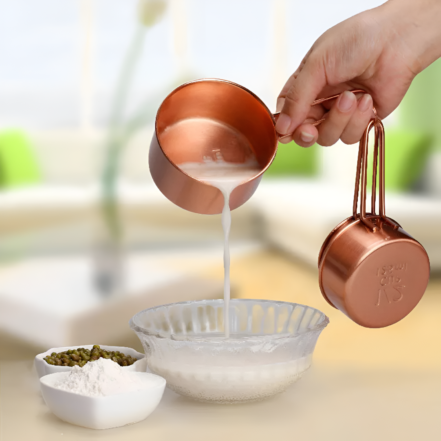 Elegant Stainless Steel Measuring Cup Set | 4 Essential Sizes