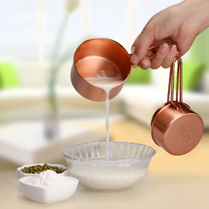 Elegant Stainless Steel Measuring Cup Set | 4 Essential Sizes