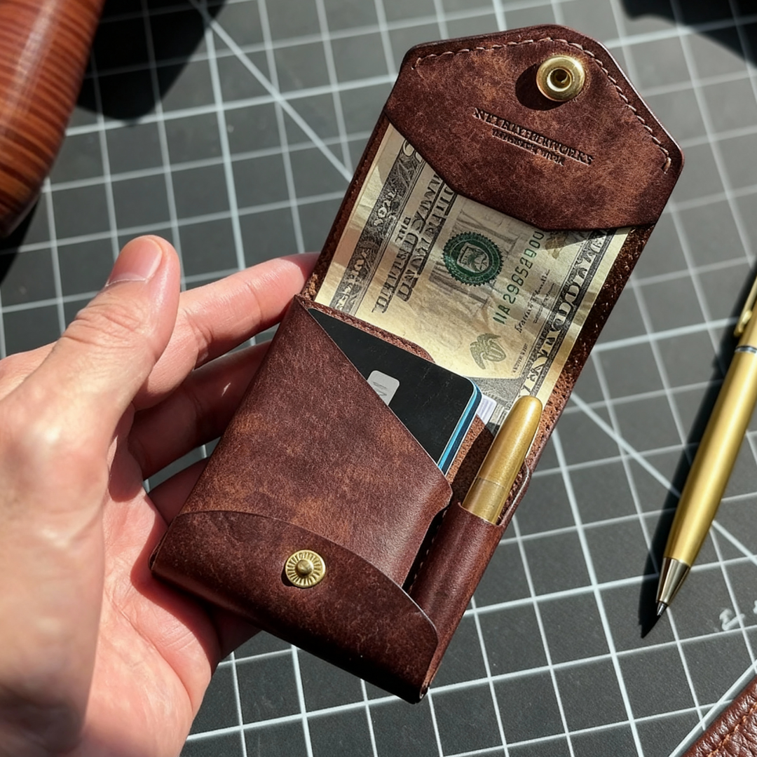 Classic Organizer Wallet with 12 Card Slots & Pen Holder