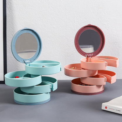 Elegant 4-Tier Rotatable Jewelry Organizer