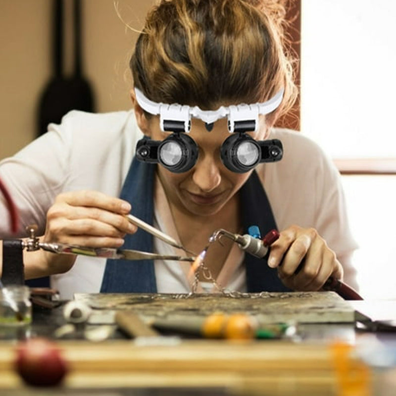 LED Lighted Magnifying Glasses for Dual Vision