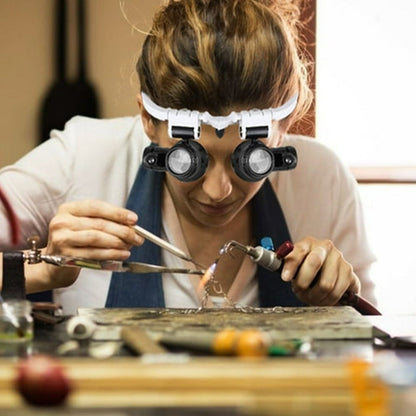 LED Lighted Magnifying Glasses for Dual Vision