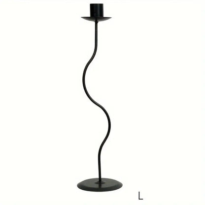 Elegant Curved Iron Candle Stand for All Occasions