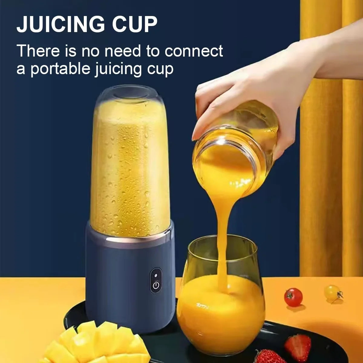 Portable Mini Blender with USB | Convenient Smoothie Maker for Travel | Single and Double Cup Options