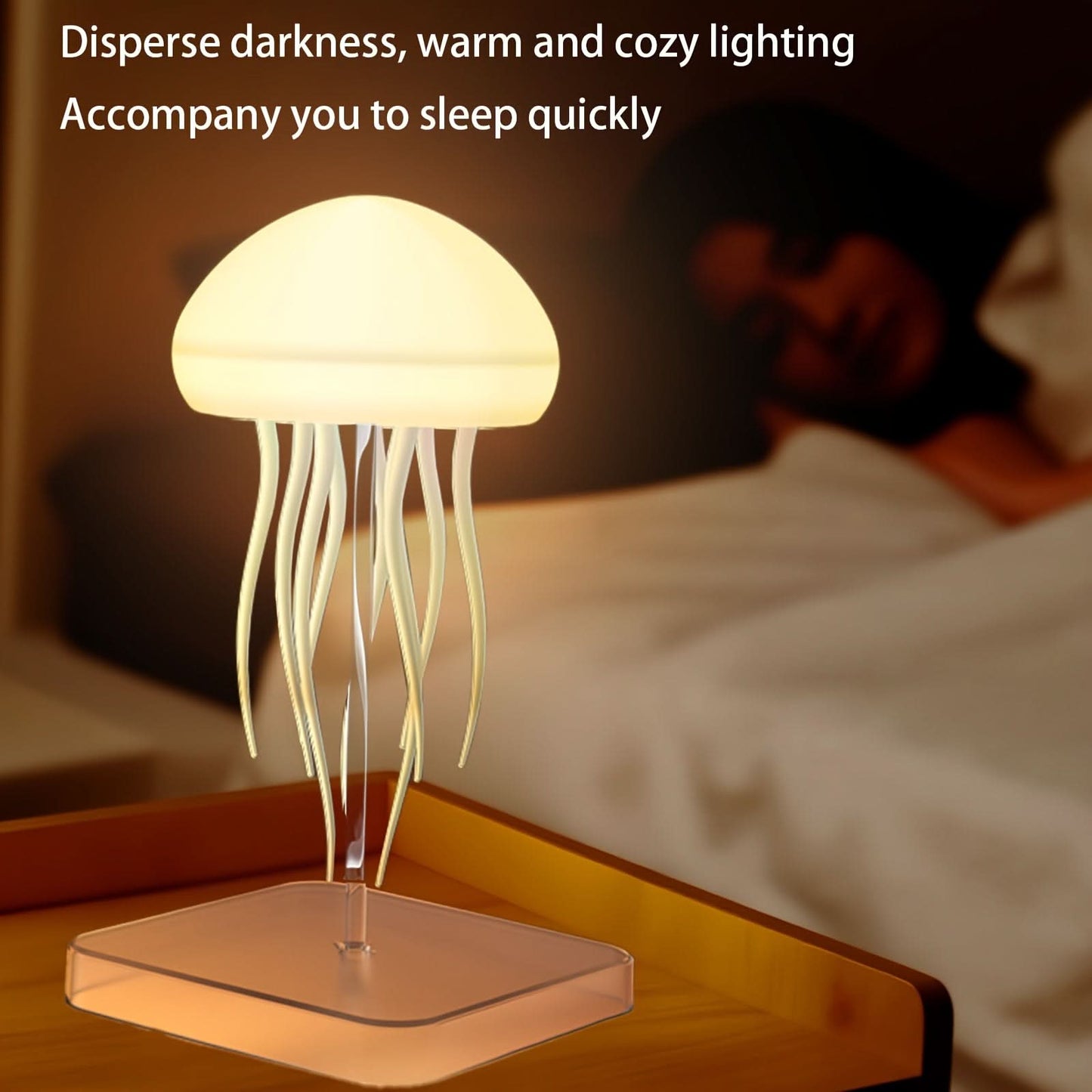 Remote-Controlled Jellyfish Lamp for Bedside Decor