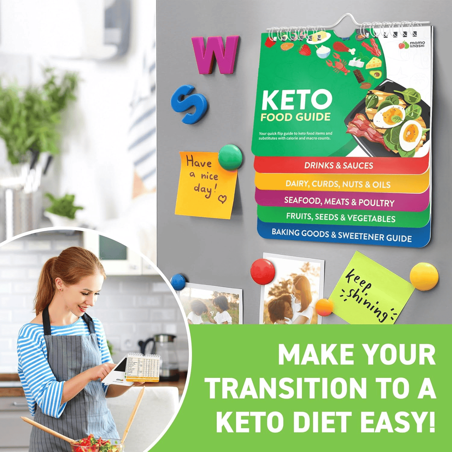 Cooking Guide Booklet with Air Fryer Cheat Sheet Magnets