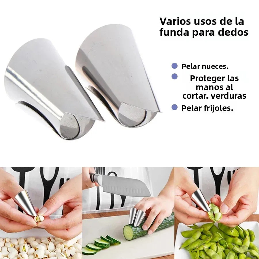 10-Piece Stainless Steel Finger Protection Peeling Set for Beans & Nuts