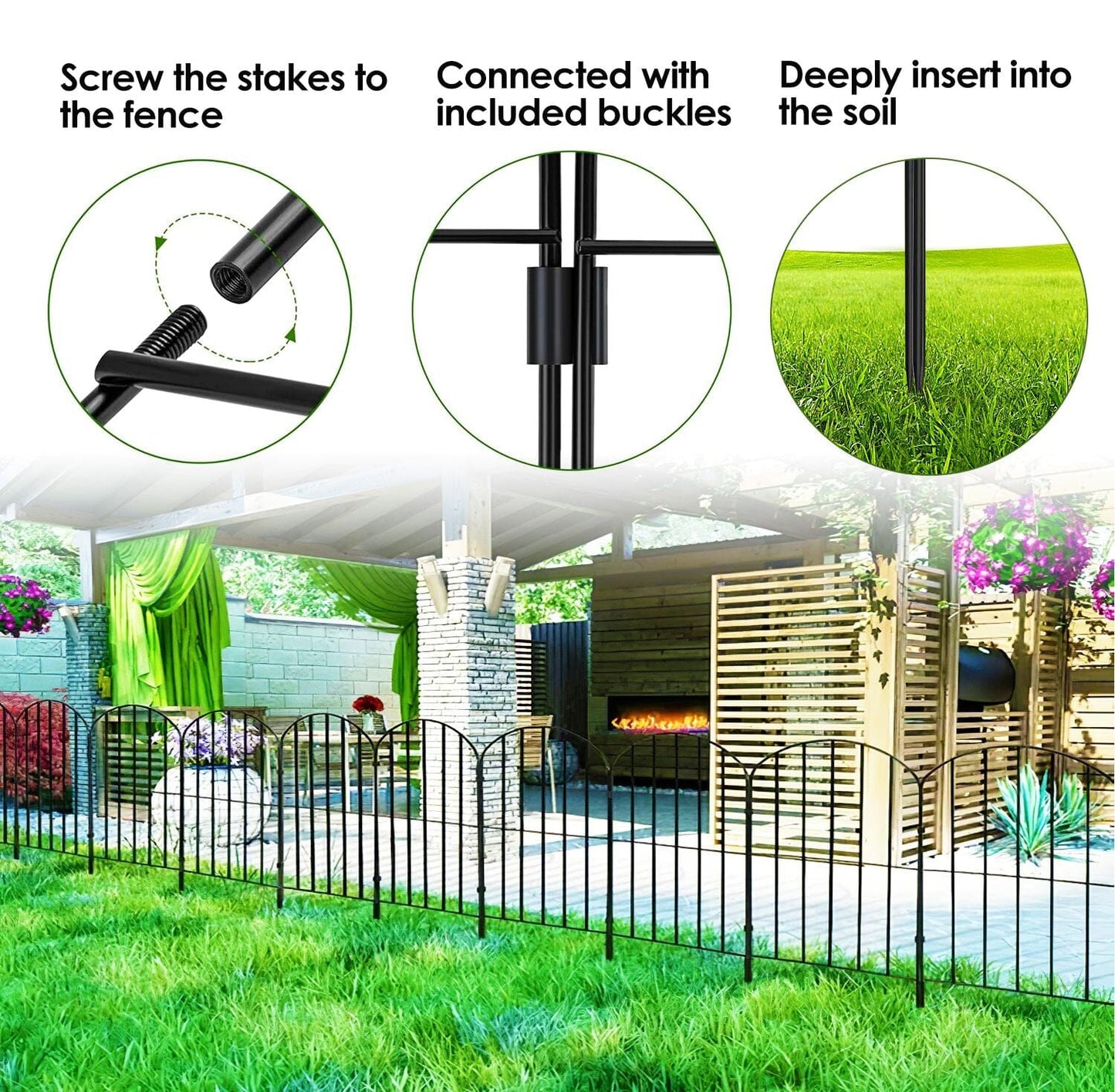 Stylish Fence for Immediate Protection of Plants and Pets
