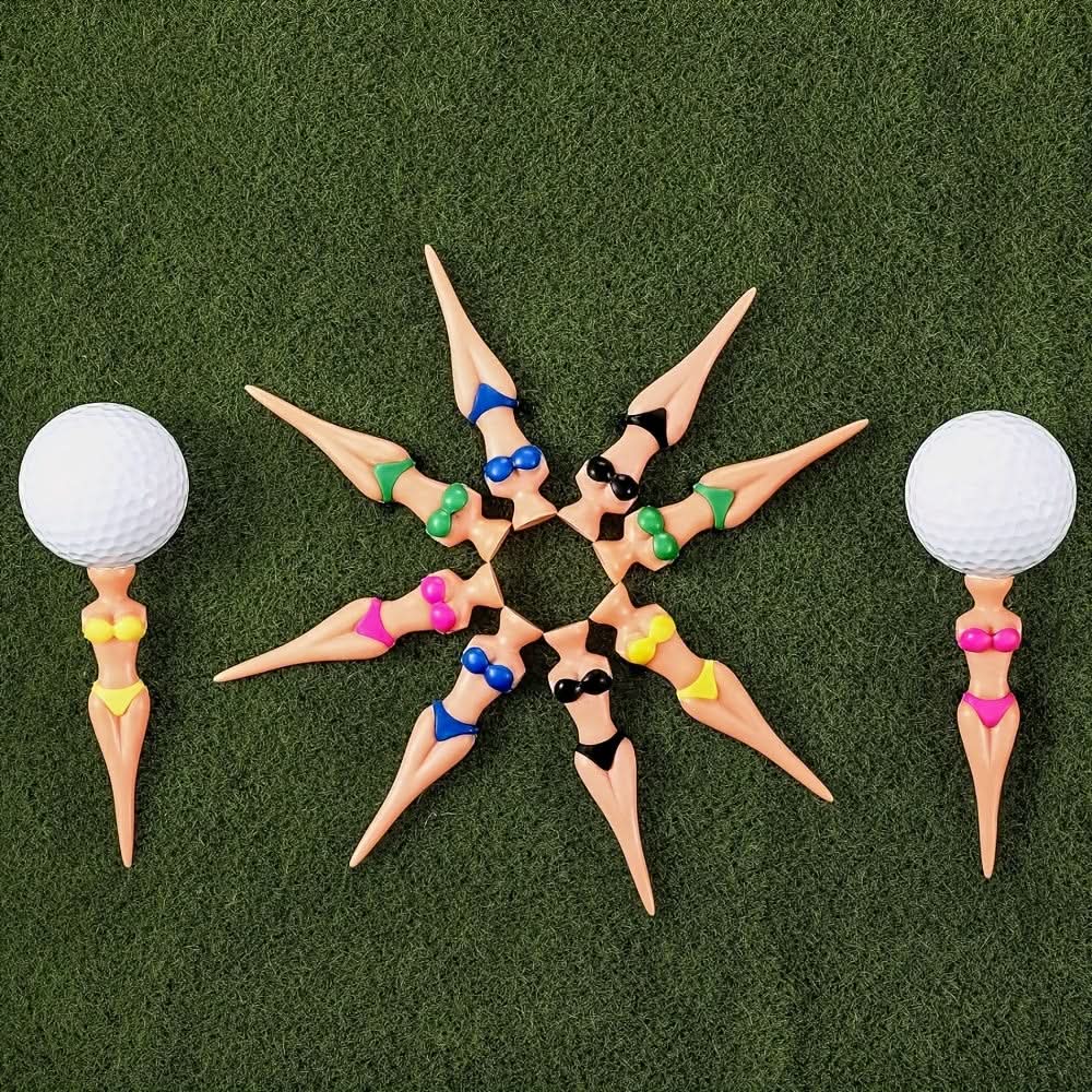 Novelty Golf Tees Set for Bikini Lovers - 5 Pieces
