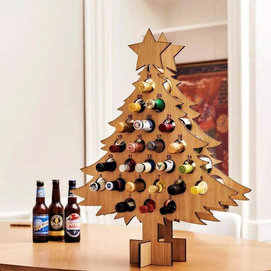 DIY Advent Calendar Made of Birch Wood | Reusable & Fillable | Tree or Circle