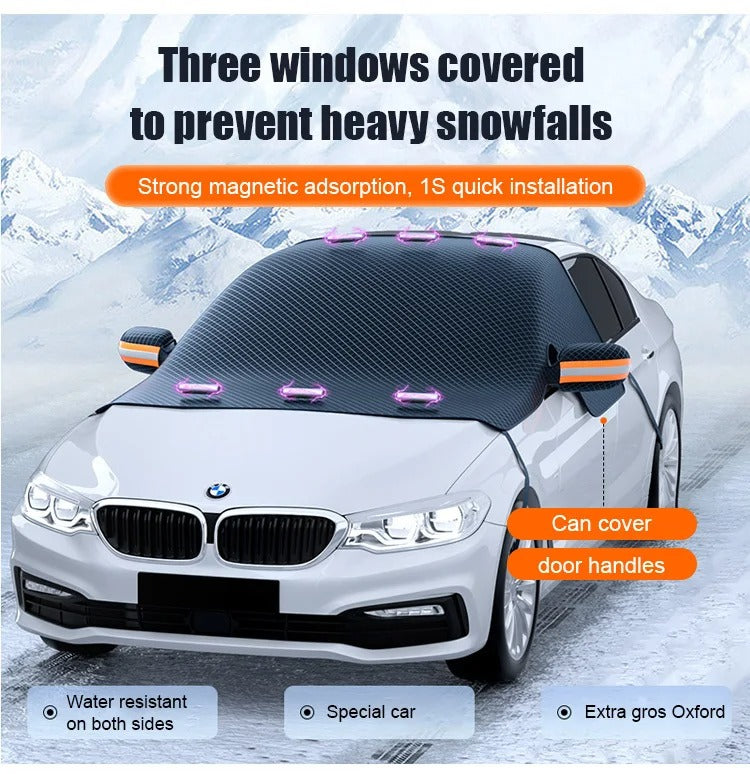 Magnetic Car Snow Cover for Year-Round Protection – Oxford Fabric