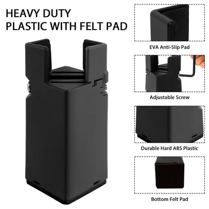Adjustable Furniture Leg Set with 4 Pieces | Aluminum | Chair, Sofa & Table | Height 5–10 cm