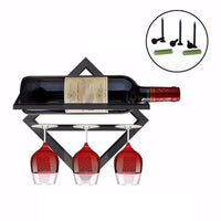 Black (1x wine bottle + 3 glasses)