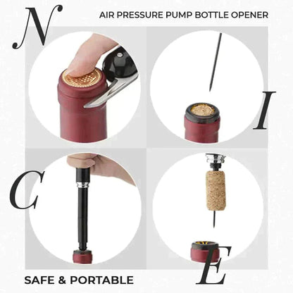 Compact and Portable Bottle Opener with Efficient Air Pressure Design