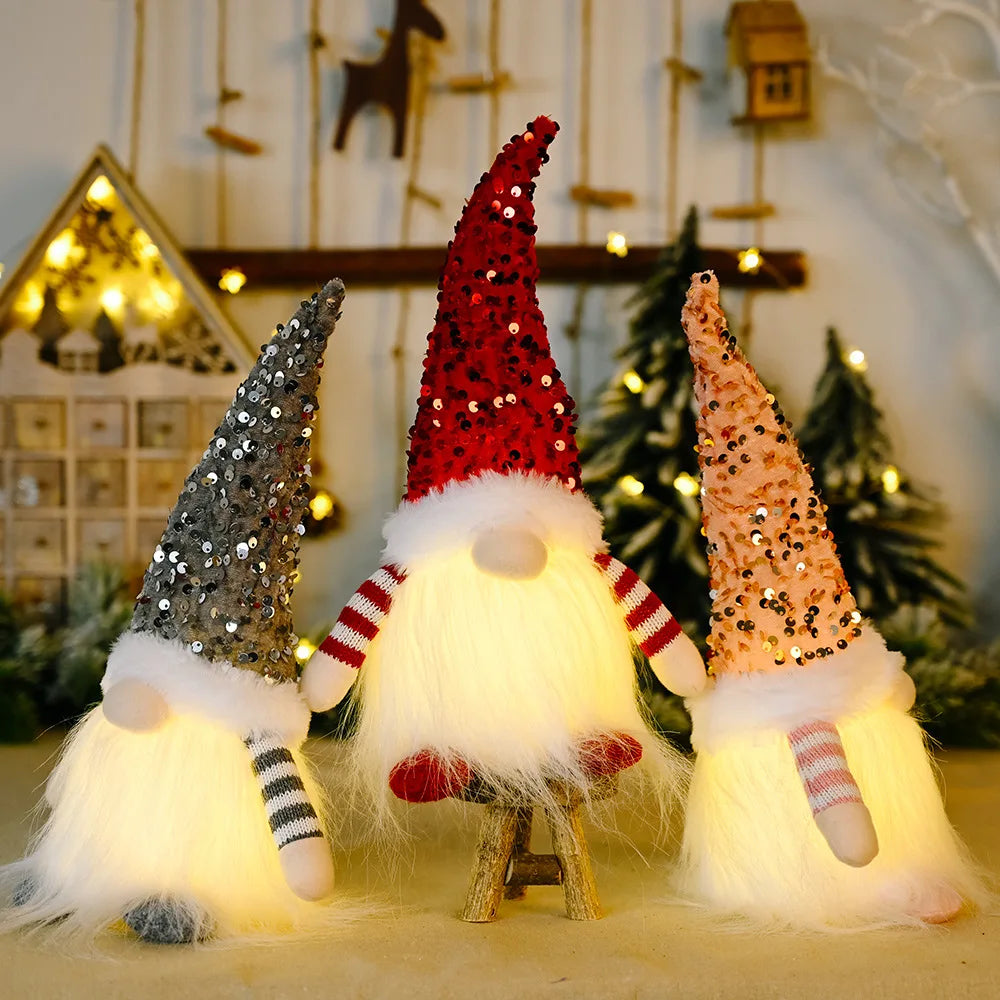 Illuminated Christmas Gnome Decoration | 30 x 10 x 10 cm | LED Table & Window Ornament | Battery Operated | Holiday Gift Idea