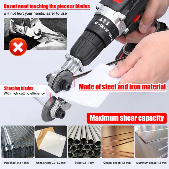 Precision Metal Cutter Attachment for Drill - EasyCut Pro