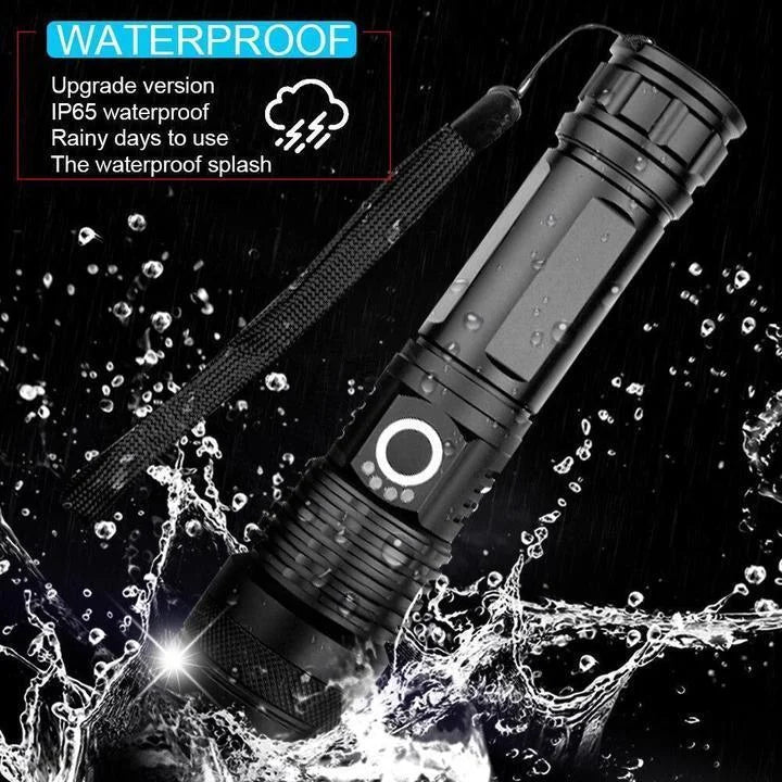 Rechargeable LED Flashlight with Zoom – High Lumen Output