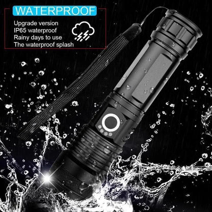 Rechargeable LED Flashlight with Zoom – High Lumen Output