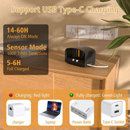 Wireless LED Wall Light with Up and Down Lighting | Motion Sensor | Warm White 3000K