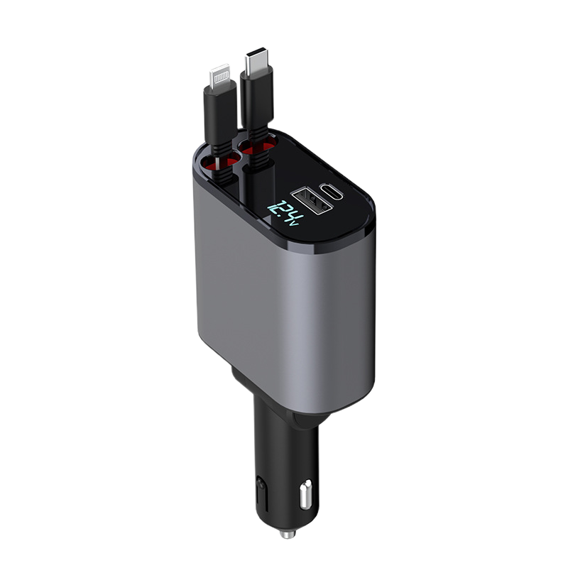 Multi-Function Mobile Charger for Cars - 4 in 1 Quick Charging