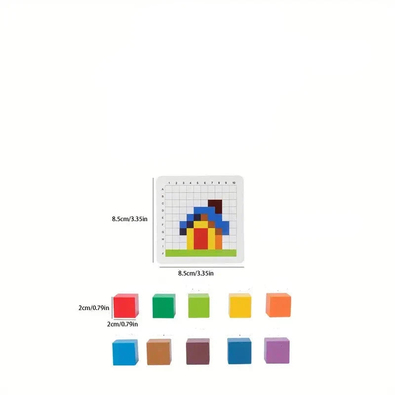 Wooden Colorful Letters and Numbers Educational Playset