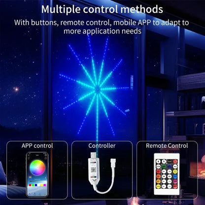 Bluetooth-Controlled RGBIC Fairy Lights with Music App - 5V USB Garland for Weddings, Parties & Christmas