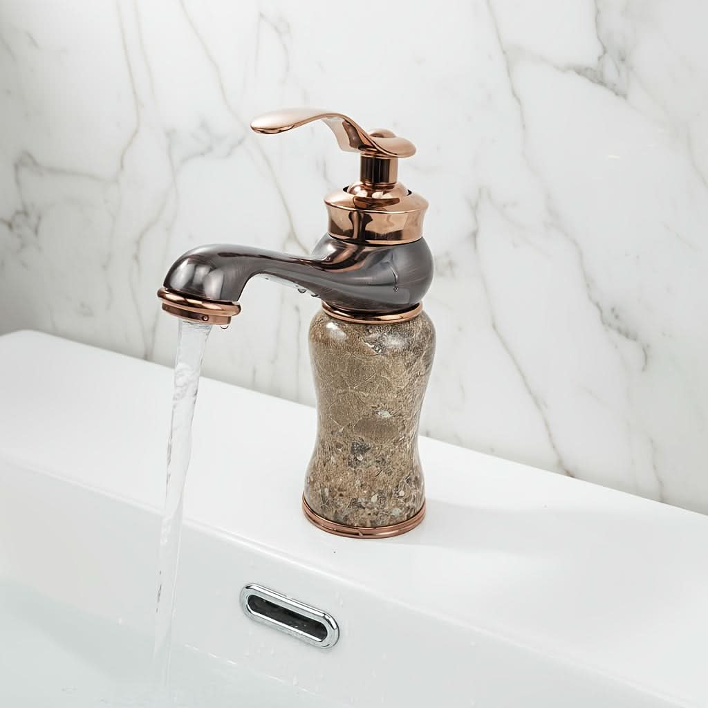 European Style Basin Faucet in Marble Finish