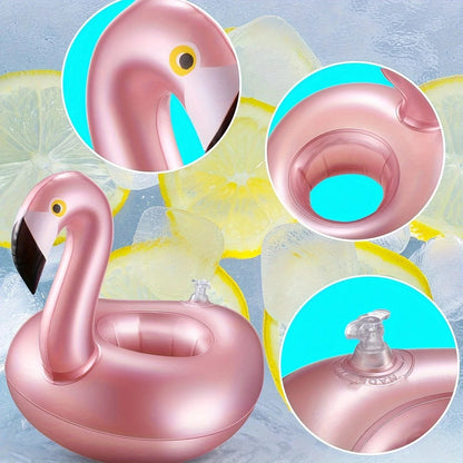 Inflatable Flamingo Drink Holder | Floating Pool Cup Holder | Portable Beverage Coaster