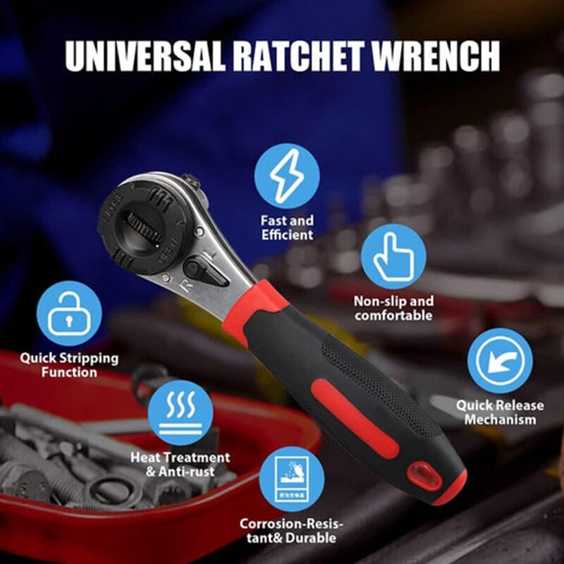 Versatile 360° Adjustable Wrench | Non-Slip Grip for Tight Spaces