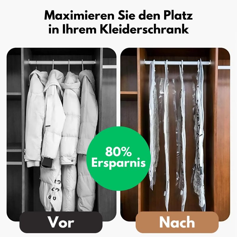 SpaceSaver Vacuum Clothing Bags with Hanger – Maximize Storage