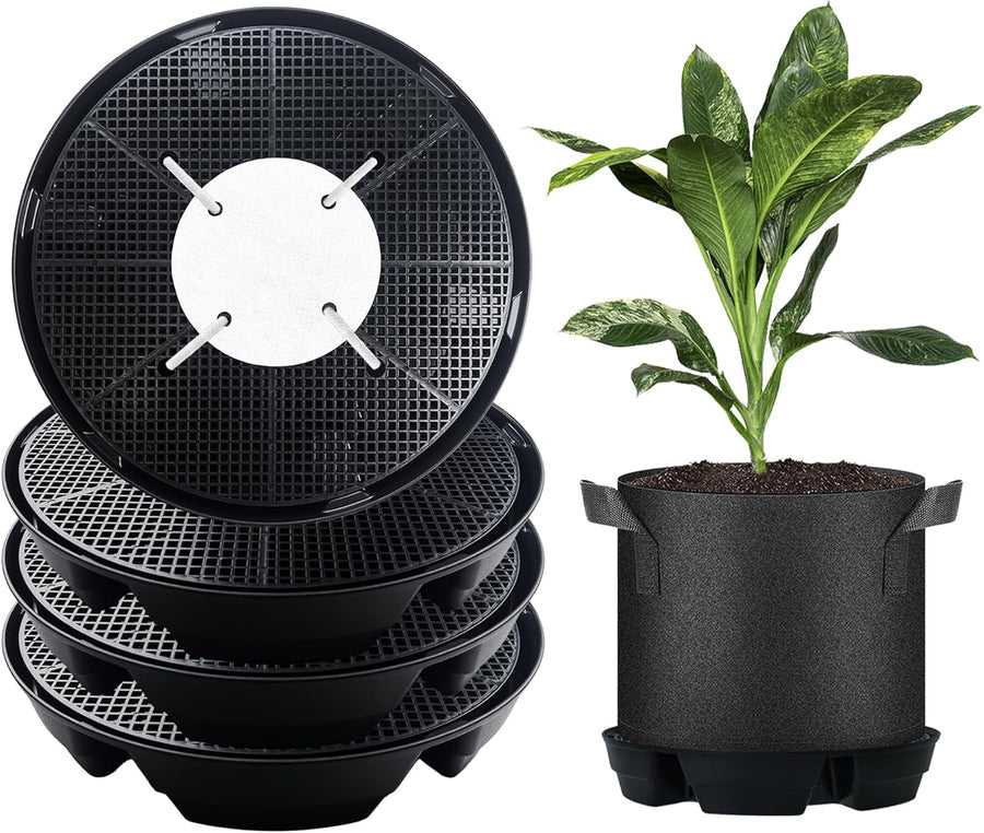 Self-Watering Plant Saucer Set | 2.8L Reservoir Capacity | Pack of 4