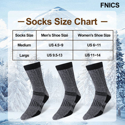 3-Pack of Thick Warm Merino Wool Socks | Durable, Breathable | Great for Work, Hiking & Outdoor Use