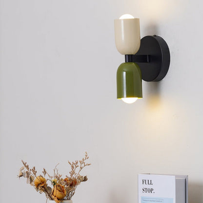 Adjustable Wall-Mounted Lighting Fixture with Two Lights