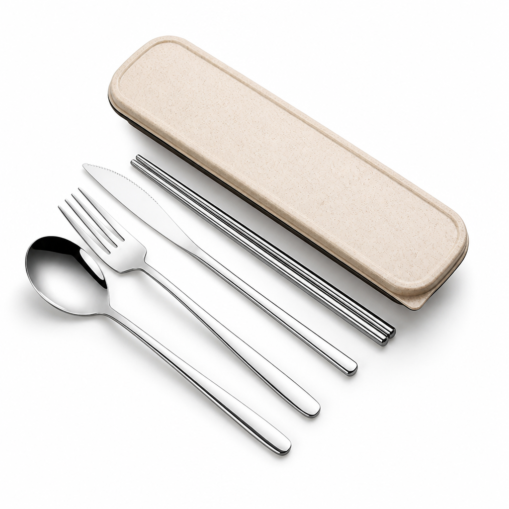 Sustainable Stainless Steel Travel Cutlery Set