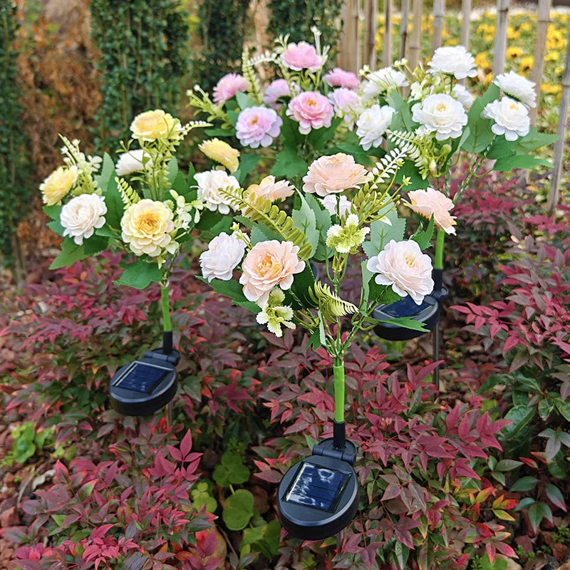 Hibiscus Solar Garden Light | LED Flower Lamp | 62 cm Height | IP65 Rated