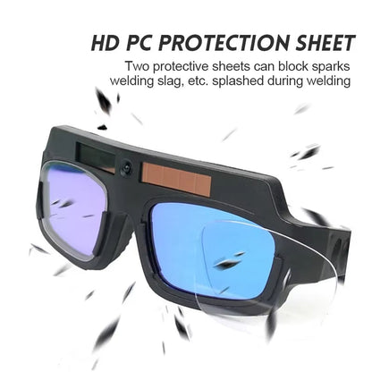 Safety Glasses with Auto-Darkening Feature for Welding