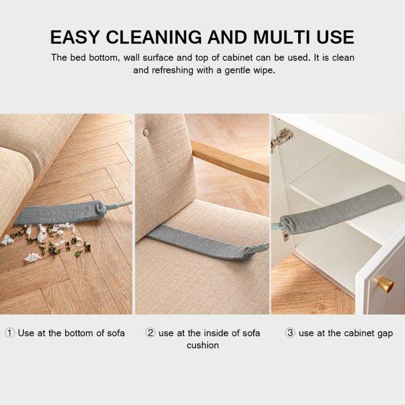 Slim Reach Dusting Wand | Microfiber Cleaning Brush with Steel Handle | Eco-Friendly