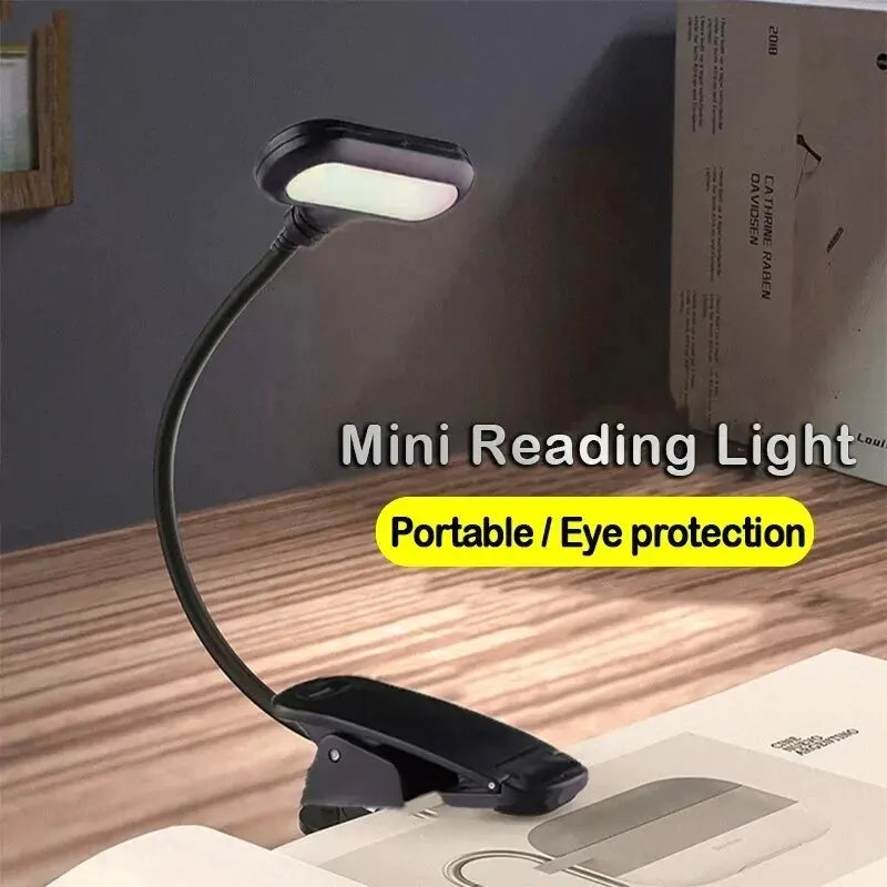 Flexible LED Reading Light with Clip-On Mount | Battery Operated & Portable | Ideal for Bed, Table & Books