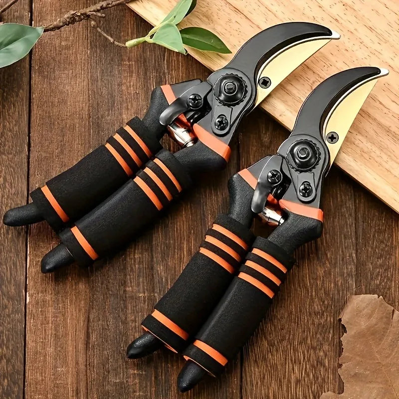 Garden Shears with SK5 Steel Blade | Ergonomic Design & Spring Mechanism | Perfect for Fruit, Vines & Shrubs